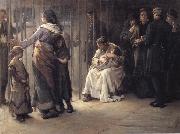 Frank Holl Newgate-Committed for trial oil painting on canvas